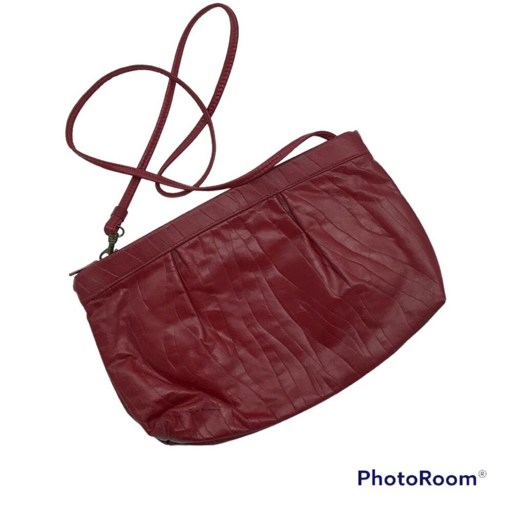 STYLECRAFT Vintage Textured Red Clutch Bag - Picture 4 of 6